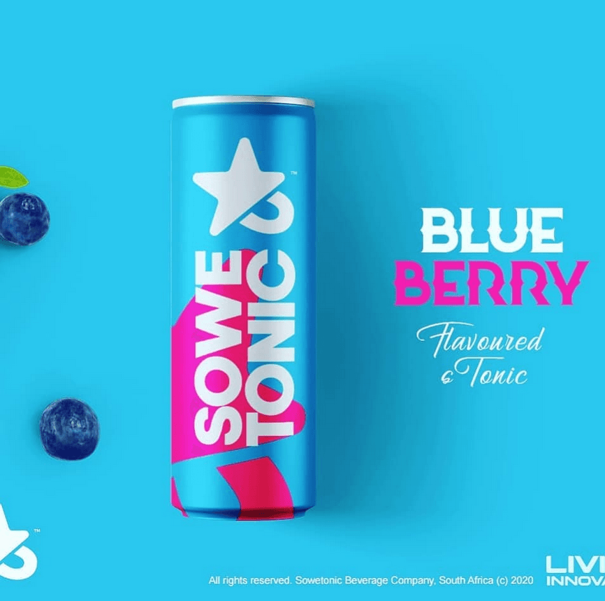 Flat Sowetonic blueberry can artwork before Creative OS direction