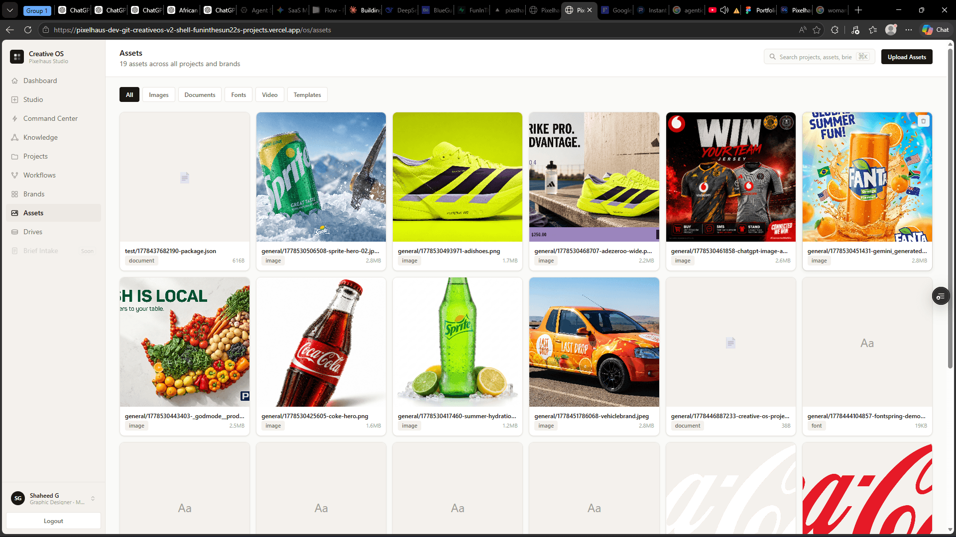 Asset Library interface preview