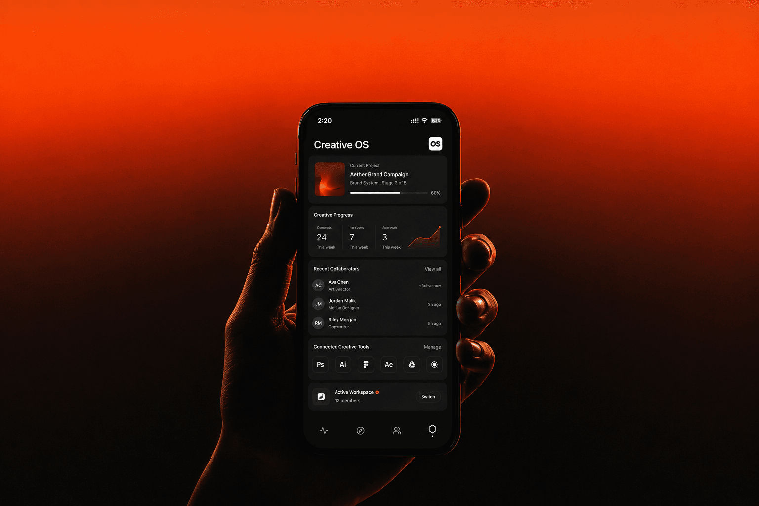 Mobile interface screens
